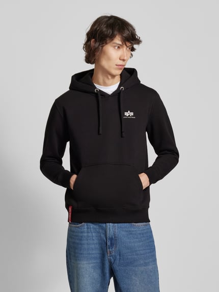 Alpha Industries Hoodie mit Label-Print Black 4