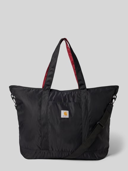 Carhartt Work In Progress Torba shopper z detalem z logo model ‘Alumni Tote Bag’ Czarny 2