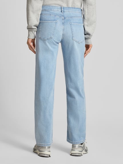 REVIEW straight fit jeans van katoenmix Lichtblauw - 5