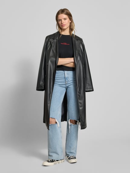 REVIEW T-Shirt mit Statement-Stitching Black 1