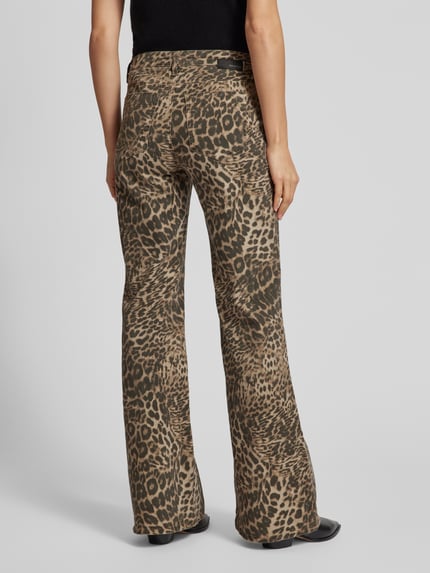 GANG Wide Leg Jeans mit Eingrifftaschen Modell 'Jessi' Hellbraun 5