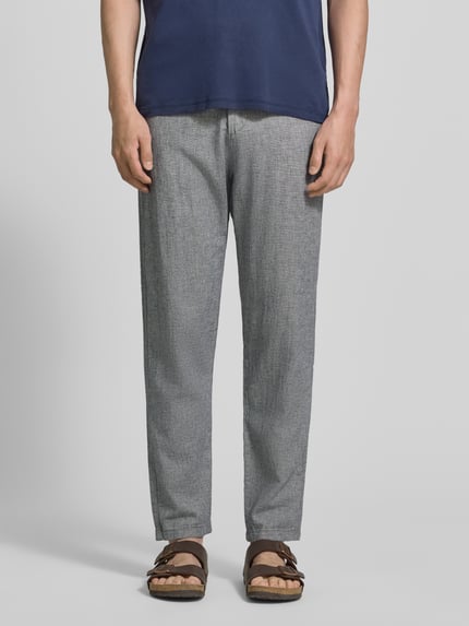 Selected Slim Fit Hose aus Baumwoll-Leinen-Mix Modell 'BRODY' Hellblau 4