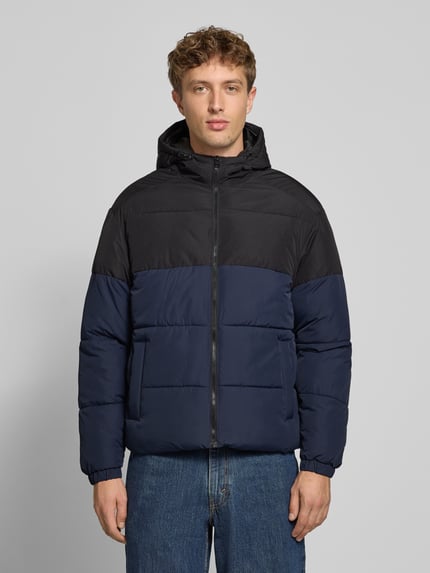 JACK & JONES Gewatteerd jack met ritssluiting, model 'MAZE' Marineblauw - 4