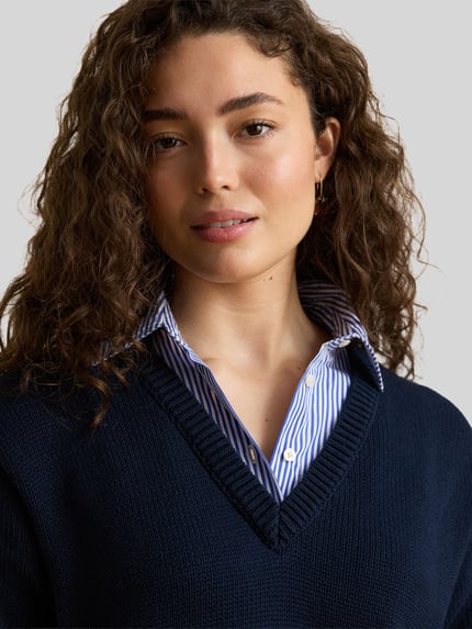 Lauren Ralph Lauren Pullover mit Zierknöpfen am Saum Marine Melange 3