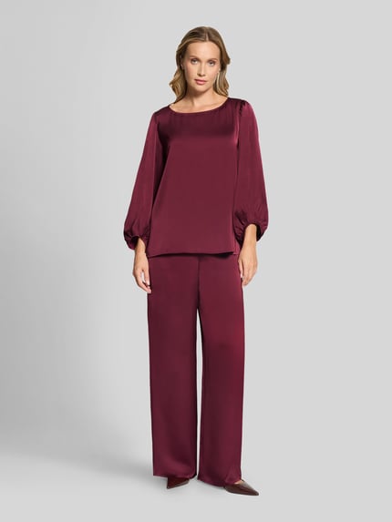 Betty Barclay Langarmbluse mit Satin-Ballonärmeln Bordeaux 1