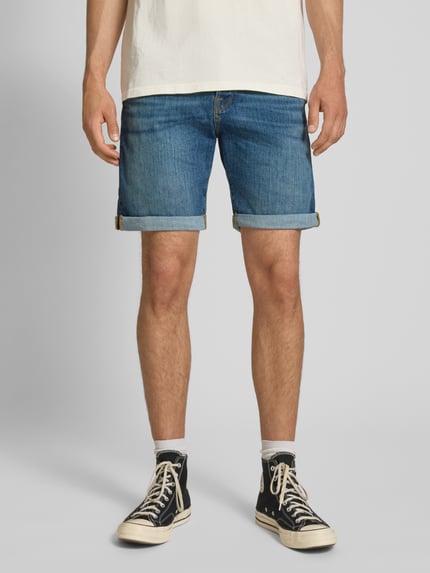 JACK & JONES Regular Fit Jeansshorts im 5-Pocket-Design Modell 'RICK' Dunkelblau 4