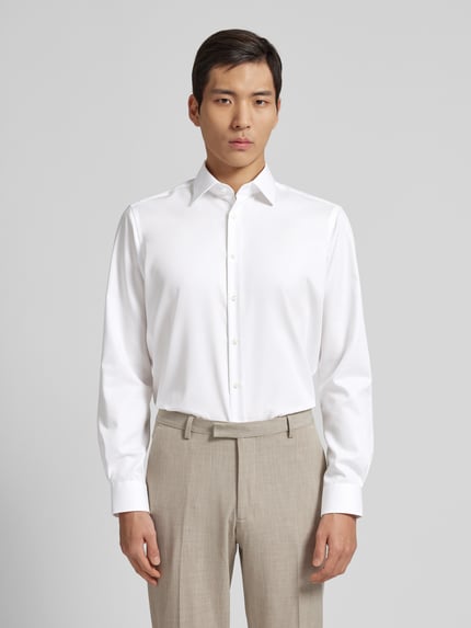 Christian Berg Men Regular fit zakelijk overhemd van fijn twill Wit - 4