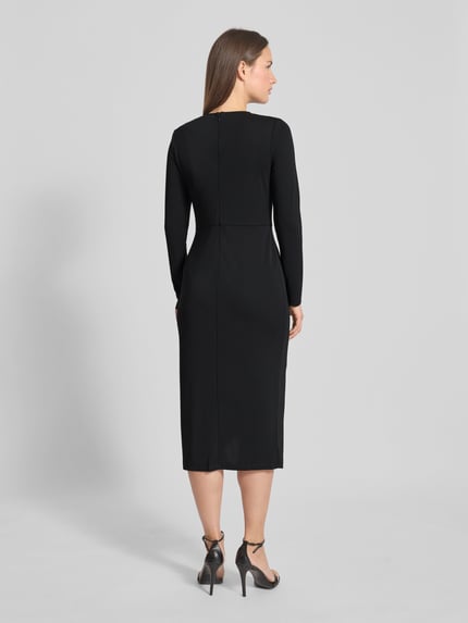 Lauren Ralph Lauren Midi-jurk met ronde hals, model 'SABLISE' Black - 5