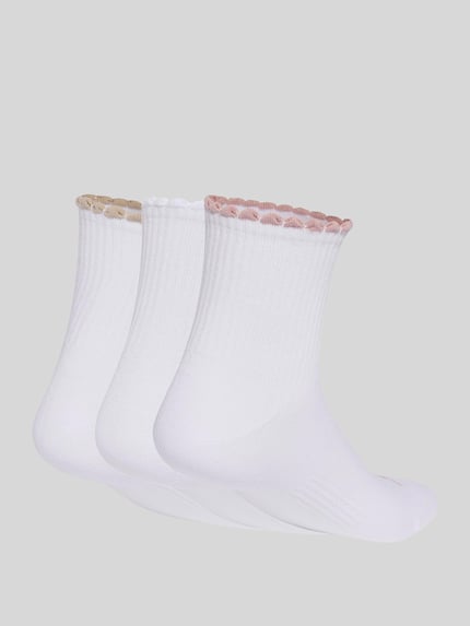 adidas Sportswear Sokken van katoenmix in set van 3 Beige - 3