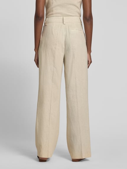 mbyM Stoffen broek met achterzak, model 'Cristiana' Beige - 5