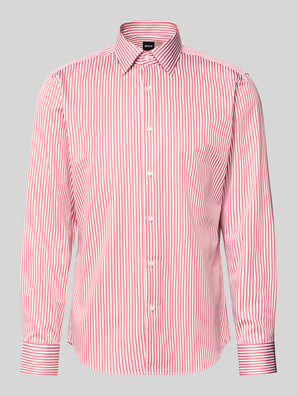 BOSS Regular Fit Businesshemd aus reiner Baumwolle Modell 'JOE' Rot 2