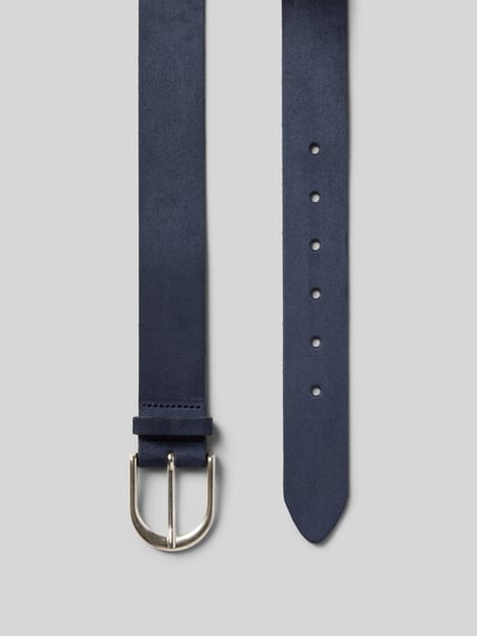 Vanzetti Leren riem met doornsluiting Marineblauw - 3