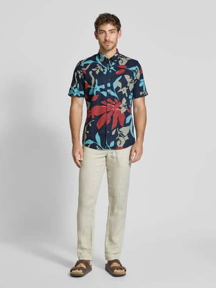 LERROS Regular fit vrijetijdsoverhemd met under-button-downkraag Donkerblauw - 1
