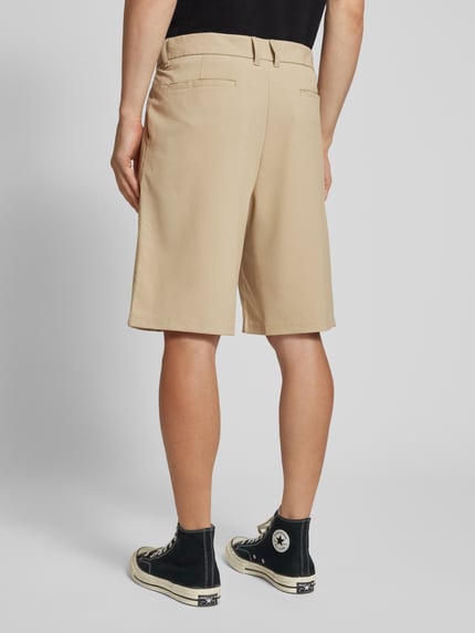 REVIEW Tailored Fit Shorts mit Bundfalten Beige 5