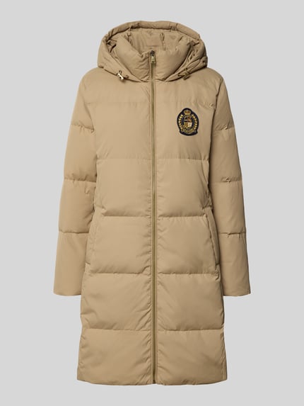 Lauren Ralph Lauren Gewatteerde lange jas met labelstitching Beige - 2