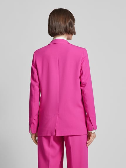 Milano Italy Lange blazer met reverskraag Felroze - 5