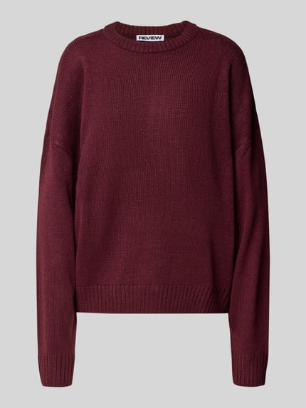 Sweter z dzianiny o kroju oversized z prążkowanymi wykończeniami Shop The Look MANNEQUINE