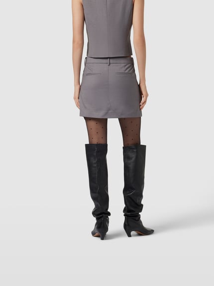 Designers Remix minirok met verborgen sluitlijst Middengrijs gemêleerd - 5
