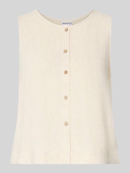 Bluse aus Viskose-Mix mit Knopfleiste Shop The Look MANNEQUINE