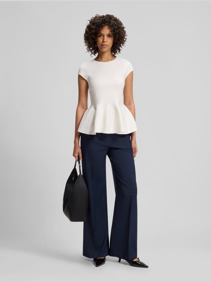 HUGO Regular Fit Top aus Viskose-Mix Modell 'Siefata' Offwhite 1