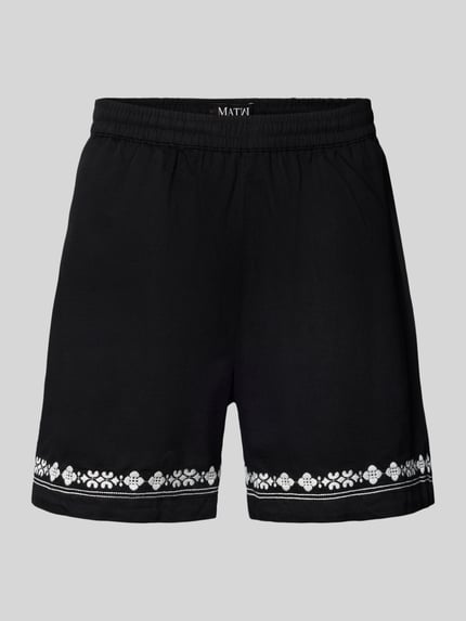 REVIEW X MATW Review X MATW - korte broek met stitching en elastische band Zwart - 2