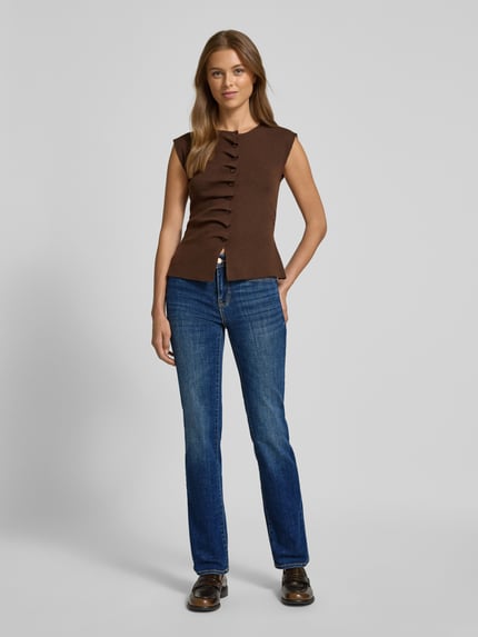 VERO MODA Bootcut jeans van katoenmix, model 'FLASH' Marineblauw - 1