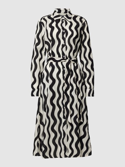 White Label Midikleid mit Allover-Muster Black 2