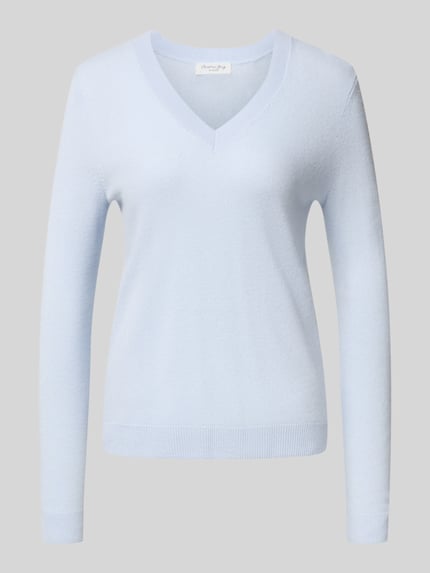 Christian Berg Woman Strickpullover mit V-Ausschnitt Hellblau 2