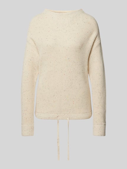 Jake*s Casual Oversized Strickpullover mit gerippten Abschlüssen Ecru 2