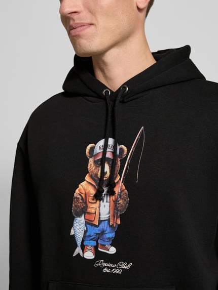 REVIEW Hoodie mit Känguru-Tasche Black 3