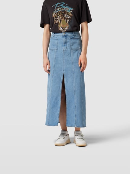 BAUM & PFERDGARTEN jeansrok met knoopsluiting Jeansblauw - 4