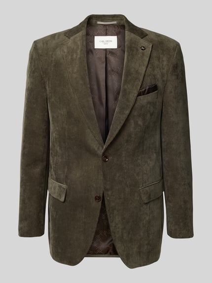 Carl Gross 2-knoops colbert met reverskraag, model 'Theo' Groen - 2