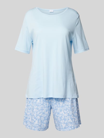Mey Pyjama mit Rundhalsausschnitt Hellblau 1