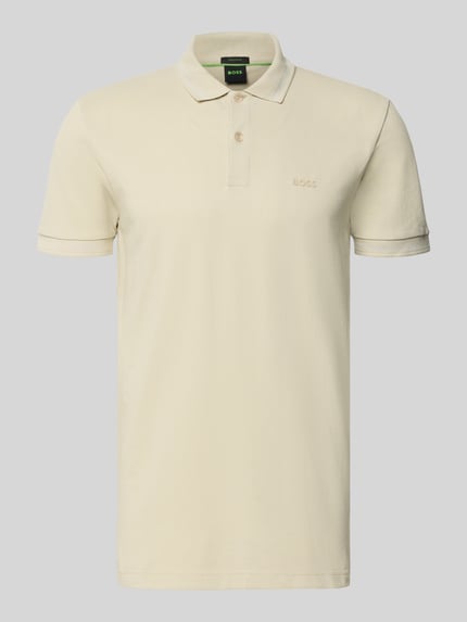 BOSS Green regular fit poloshirt van puur katoen model 'PIO 1' Zand - 2