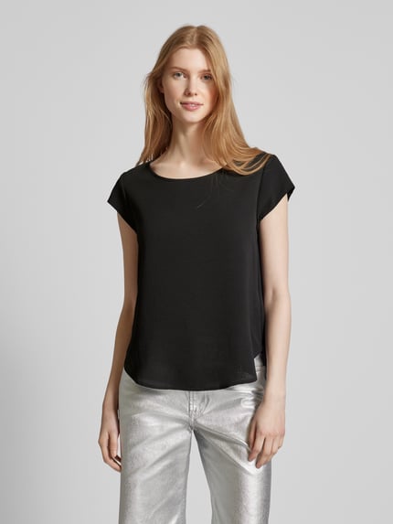 ONLY Blouseshirt in effen design Zwart - 4