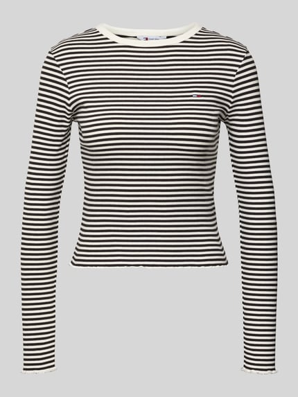 Tommy Jeans Slim fit shirt met lange mouwen van katoenmix Zwart - 2