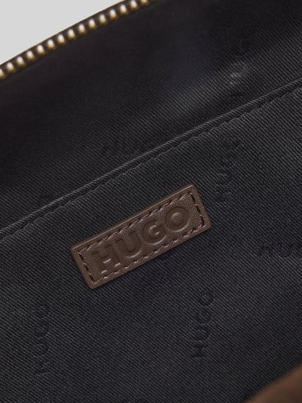 HUGO Henkeltasche mit Logo-Detail Modell 'Briony S_Duffle' Dunkelbraun 5