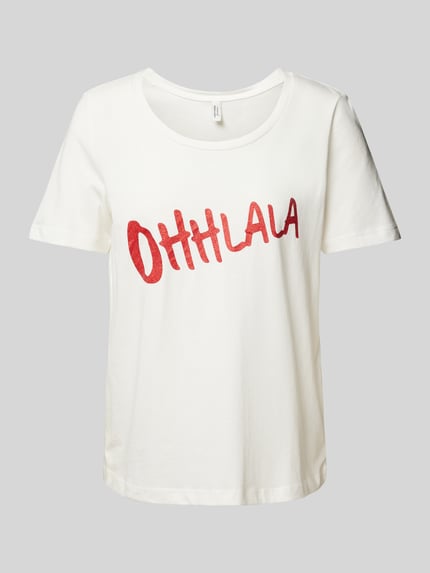 VERO MODA Regular Fit T-Shirt aus reiner Baumwolle Modell 'BOLA' Rot 2