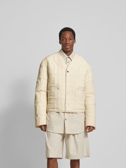 Nanushka oversized blouson met steekzakken Ecru - 4