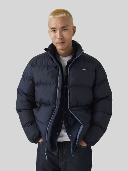 Levi's® Regular fit buffer jack met opstaande kraag Donkerblauw - 1