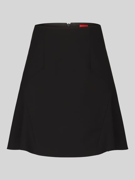 HUGO Minirock mit metallischem Reißverschlussdetail Black 2