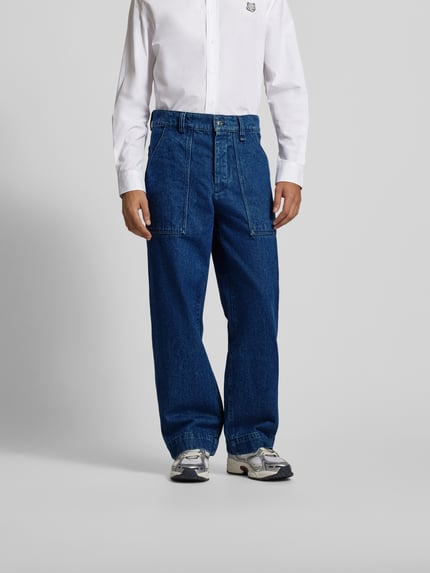 MAISON KITSUNÉ Jeansy z wpuszczanymi kieszeniami Jeansowy niebieski 4