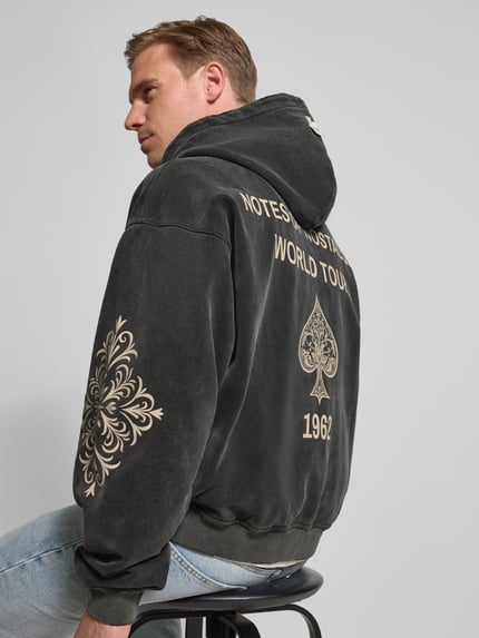 Don´t Waste Culture Hoodie mit Känguru-Tasche Modell 'Yulani' Anthrazit 3
