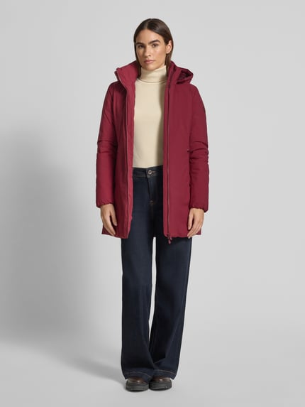 Save The Duck Parka met gevoerde opstaande kraag, model 'Rachel' Bordeaux - 1
