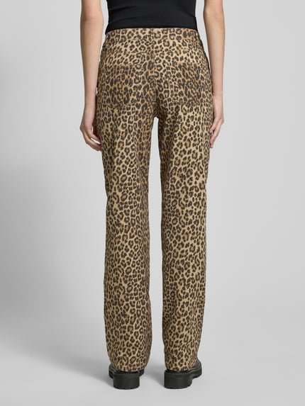 PIECES Straight Fit Jeans mit 5-Pocket-Design Modell 'ALUME' Sand 5