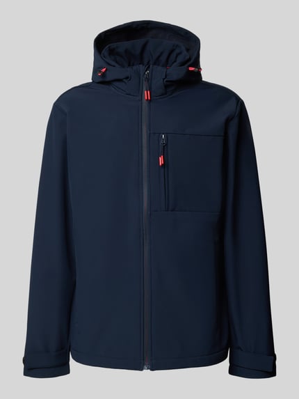 JACK & JONES Softshell-Jacke mit Brusttasche und Ärmelriegeln Marine 2