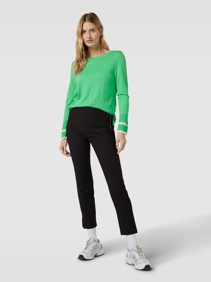 Marc Cain Slim fit broek in effen design Zwart - 1