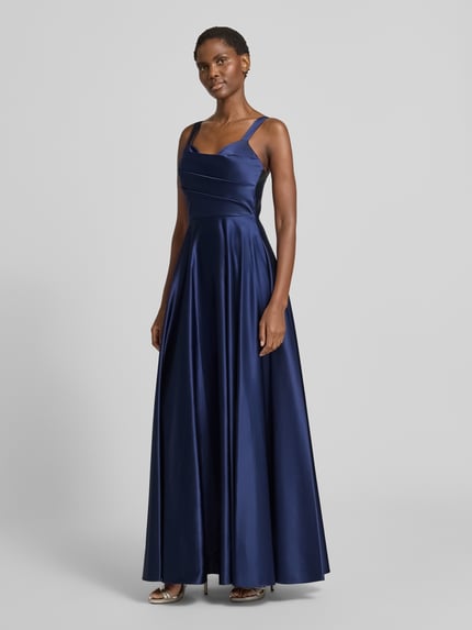 Laona Abendkleid mit Herz-Ausschnitt Marine 1