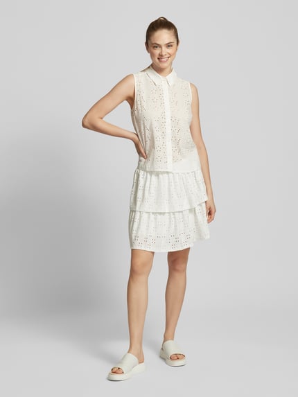 PIECES Minirok in laagjeslook in wit Wit - 1