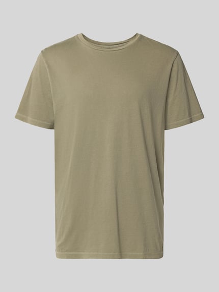 Superdry T-shirt z prążkowanym okrągłym dekoltem Zielony 2